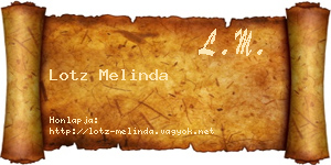 Lotz Melinda névjegykártya