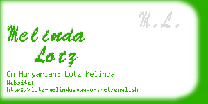 melinda lotz business card